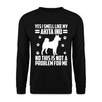 Smell of Akita Inu Japanese Akita Inu - Unisex Sweatshirt - black - Front - Alina (178cm) & Michal (187cm)