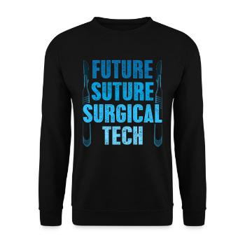 Chirurgischer Assistent Future Surgical Tech - Unisex Pullover - Schwarz - Vorne - Alina (178cm) & Michal (187cm)