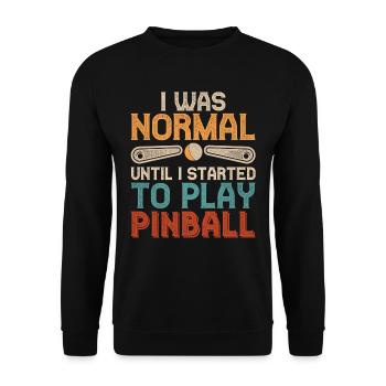 Pinball pinball player - Unisex Sweatshirt - black - Front - Alina (178cm) & Michal (187cm)