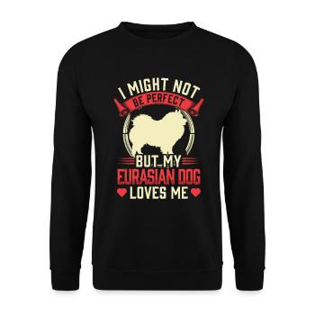Eurasier ist nicht perfekt Eurasian Spitz - Unisex Pullover - Schwarz - Vorne - Alina (178cm) & Michal (187cm)