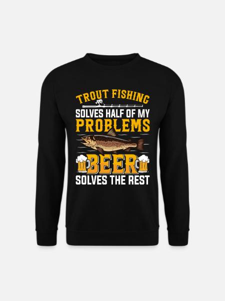 Funny Fishing Men Women - Unisex Sweatshirt - black