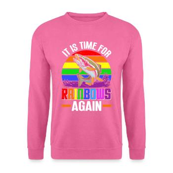 Funny Fishing Men Women - Unisex Pullover - Pink - Vorne