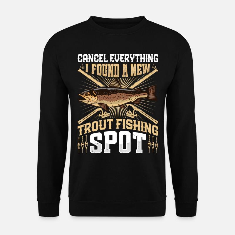 Funny Fishing Men Women - Unisex Pullover - Schwarz