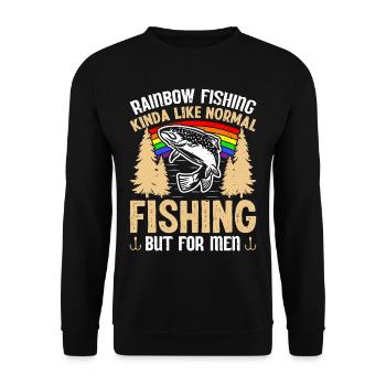 Funny Fishing Men Women - Unisex Pullover - Schwarz - Vorne - Alina (178cm) & Michal (187cm)