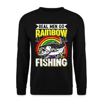 Funny Fishing Men Women - Unisex Pullover - Schwarz - Vorne - Alina (178cm) & Michal (187cm)
