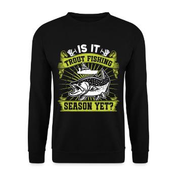 Funny Fishing Men Women - Unisex Pullover - Schwarz - Vorne - Alina (178cm) & Michal (187cm)