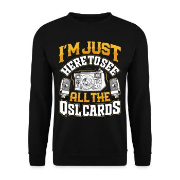 HAM Radio Amateur Radio Radio Amateur Retro - Unisex Sweatshirt - black - Front - Alina (178cm) & Michal (187cm)