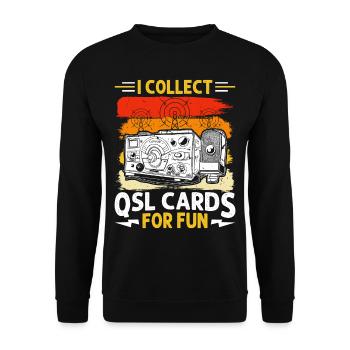 HAM Radio Amateur Radio Radio Amateur Retro - Unisex Sweatshirt - black - Front - Alina (178cm) & Michal (187cm)