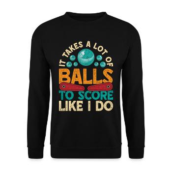 Pinball pinball player - Unisex Sweatshirt - black - Front - Alina (178cm) & Michal (187cm)