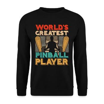 Le plus grand joueur de flipper du monde - Sweat-shirt Unisexe - noir - Devant - Alina (178cm) & Michal (187cm)