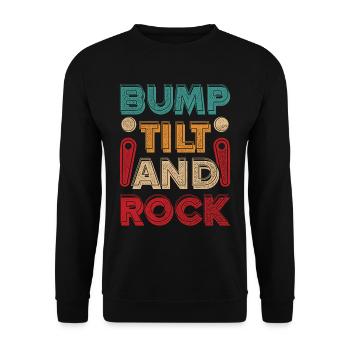 Pinball Flipperspieler Bump Tilt And Rock - Unisex Pullover - Schwarz - Vorne - Alina (178cm) & Michal (187cm)