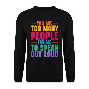 Dyslexia dyslexic - Unisex Sweatshirt - black - Front - Alina (178cm) & Michal (187cm)
