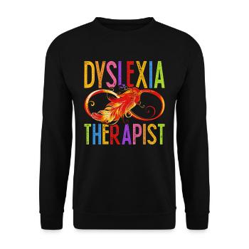 Dyslexia Therapist Dyslexic - Unisex Sweatshirt - black - Front - Alina (178cm) & Michal (187cm)