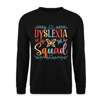 Dyslexie Dyslexie Dyslexie Escouade - Sweat-shirt Unisexe - noir - Devant - Alina (178cm) & Michal (187cm)