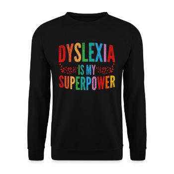 La dyslexie est-elle dyslexique ? - Sweat-shirt Unisexe - noir - Devant - Alina (178cm) & Michal (187cm)