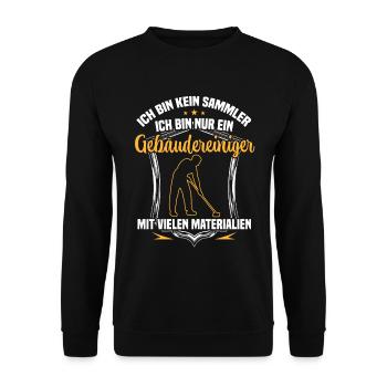 Gebäudereiniger ist kein Sammler Reinigungskraft - Unisex Pullover - Schwarz - Vorne - Alina (178cm) & Michal (187cm)