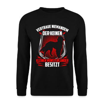 Kleiner Münsterländer nicht mögen - Unisex Pullover - Schwarz - Vorne - Alina (178cm) & Michal (187cm)