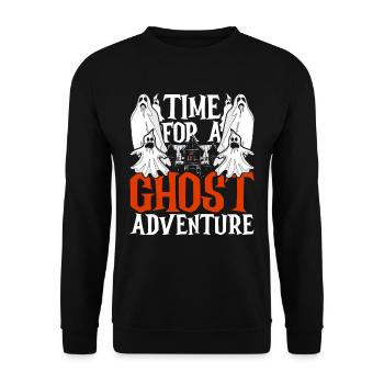 Ghost Hunt Time pour une aventure fantôme - Sweat-shirt Unisexe - noir - Devant - Alina (178cm) & Michal (187cm)