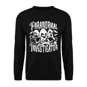 Geisterjagd Paranormal Investigator - Unisex Pullover - Schwarz - Vorne - Alina (178cm) & Michal (187cm)