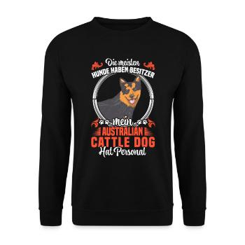 Australian Cattle Dog hat Personal - Unisex Pullover - Schwarz - Vorne - Alina (178cm) & Michal (187cm)