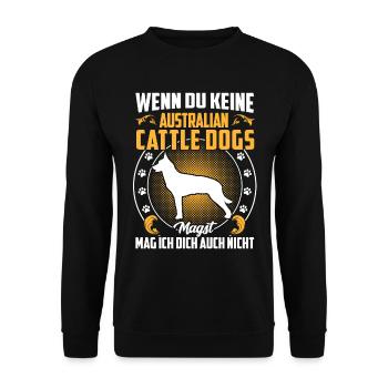Dislike Australian Cattle Dog - Unisex Sweatshirt - black - Front - Alina (178cm) & Michal (187cm)