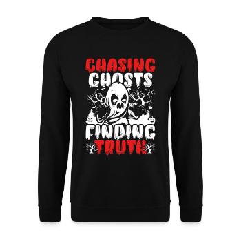 Geisterjagd Chasing Ghosts Finding Truth - Unisex Pullover - Schwarz - Vorne - Alina (178cm) & Michal (187cm)
