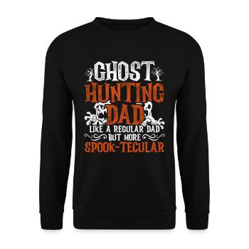 Ghost Hunt Spook-tecular Ghost Hunting Dad - Unisex Sweatshirt - black - Front - Alina (178cm) & Michal (187cm)