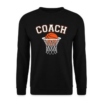 Basketball Coach Sports Basketball Game Coach - Unisex Sweatshirt - black - Front - Alina (178cm) & Michal (187cm)