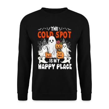 Ghost Hunt Le point froid est mon endroit heureux - Sweat-shirt Unisexe - noir - Devant - Alina (178cm) & Michal (187cm)