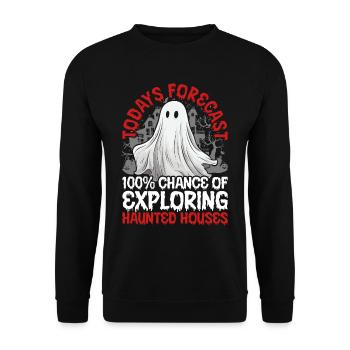 Ghost Hunt Paranormal Investigator Haunted Houses - Sweat-shirt Unisexe - noir - Devant - Alina (178cm) & Michal (187cm)