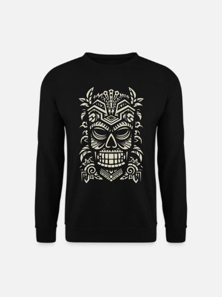 Masque Tiki - Sweat-shirt Unisexe - noir