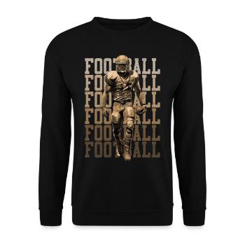 Idée cadeau de sport de joueur rétro de football américain - Sweat-shirt Unisexe - noir - Devant - Alina (178cm) & Michal (187cm)