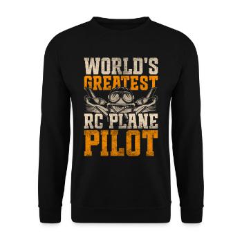 Le plus grand pilote d’avion RC au monde - Sweat-shirt Unisexe - noir - Devant - Alina (178cm) & Michal (187cm)