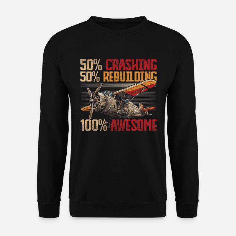 Modellflugzeug Modellflieger - Unisex Pullover - Schwarz