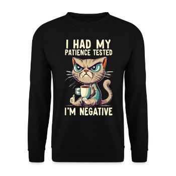Drôle de chat amoureux des chats Chat Dire - Sweat-shirt Unisexe - noir - Devant - Alina (178cm) & Michal (187cm)