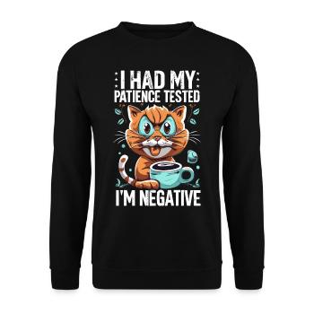 Drôle de chat amoureux des chats Chat Dire - Sweat-shirt Unisexe - noir - Devant - Alina (178cm) & Michal (187cm)