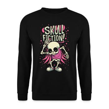 Skull Fiction Skull Skull Gift Idea - Sweat-shirt Unisexe - noir - Devant - Alina (178cm) & Michal (187cm)