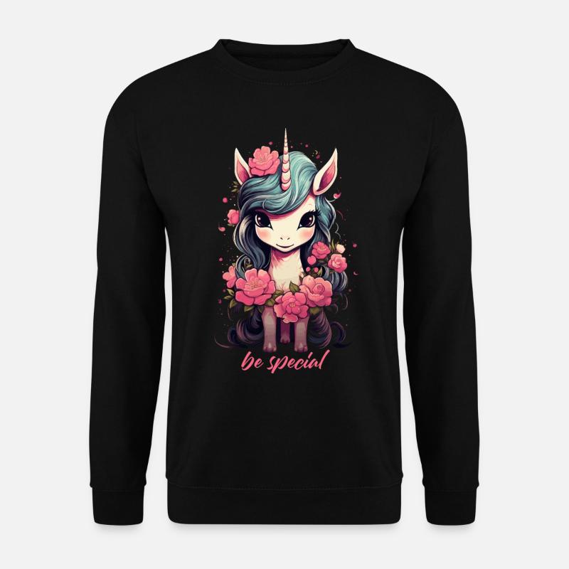 Süßes Niedliches Einhorn - Be Special - Unisex Pullover - Schwarz