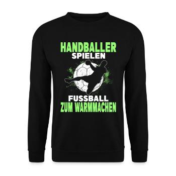 Handballer Zubehör - Unisex Pullover - Schwarz - Vorne - Alina (178cm) & Michal (187cm)
