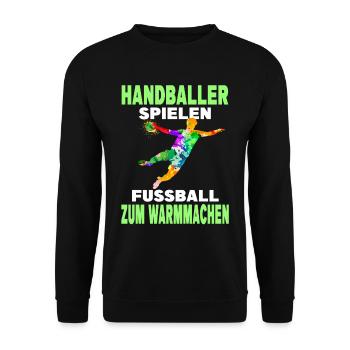 Handballer Zubehör - Unisex Pullover - Schwarz - Vorne - Alina (178cm) & Michal (187cm)