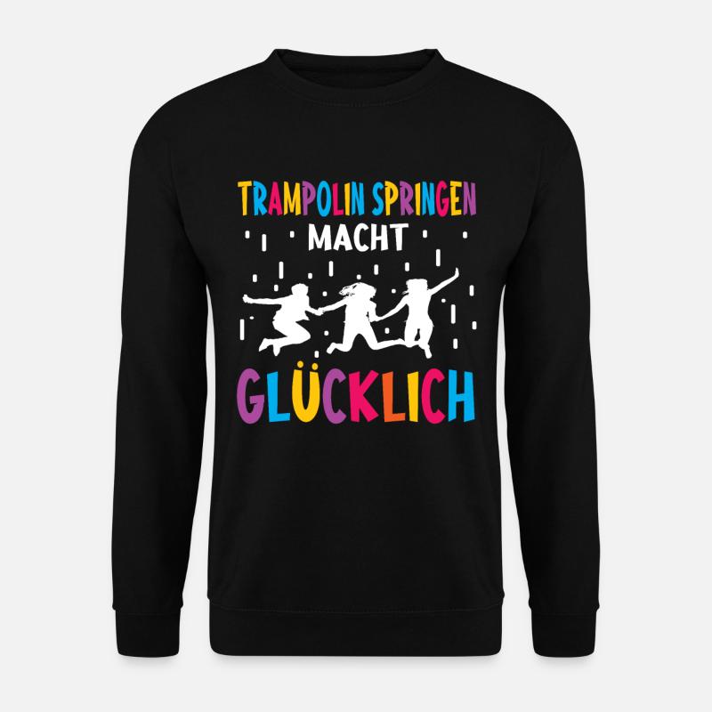 Trampolin springen Outdoor Indoor - Unisex Pullover - Schwarz