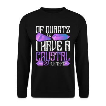 Crystal Healer Crystals Of Quartz - Unisex Sweatshirt - black - Front - Alina (178cm) & Michal (187cm)