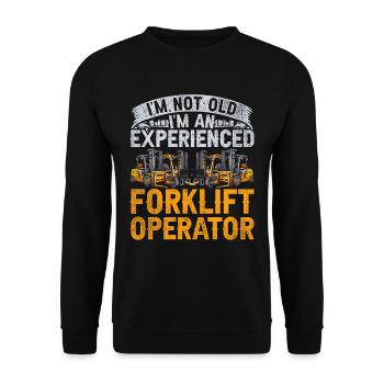Forklift driver Forklift driver - Unisex Sweatshirt - black - Front - Alina (178cm) & Michal (187cm)