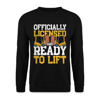 Forklift driver - Unisex Sweatshirt - black - Front - Alina (178cm) & Michal (187cm)