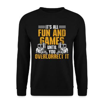 Forklift driver Forklift driver - Unisex Sweatshirt - black - Front - Alina (178cm) & Michal (187cm)