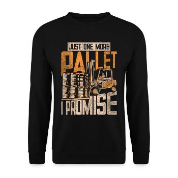Forklift Driver Forklift Driver One More Pallet - Unisex Sweatshirt - black - Front - Alina (178cm) & Michal (187cm)