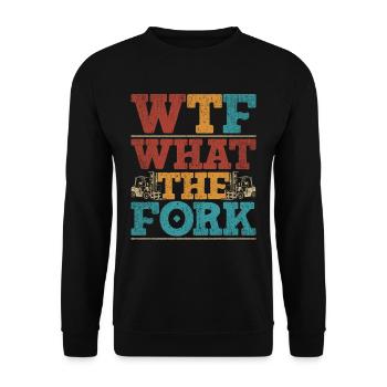 Forklift Driver Forklift Driver What The Fork - Unisex Sweatshirt - black - Front - Alina (178cm) & Michal (187cm)