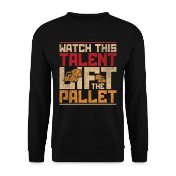 Forklift driver Forklift driver - Unisex Sweatshirt - black - Front - Alina (178cm) & Michal (187cm)