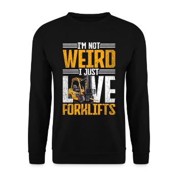 Forklift Driver Forklift Driver Love Forklifts - Unisex Sweatshirt - black - Front - Alina (178cm) & Michal (187cm)