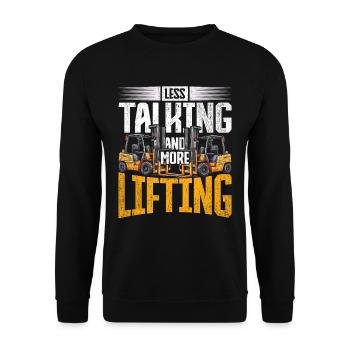 Forklift driver Forklift driver - Unisex Sweatshirt - black - Front - Alina (178cm) & Michal (187cm)